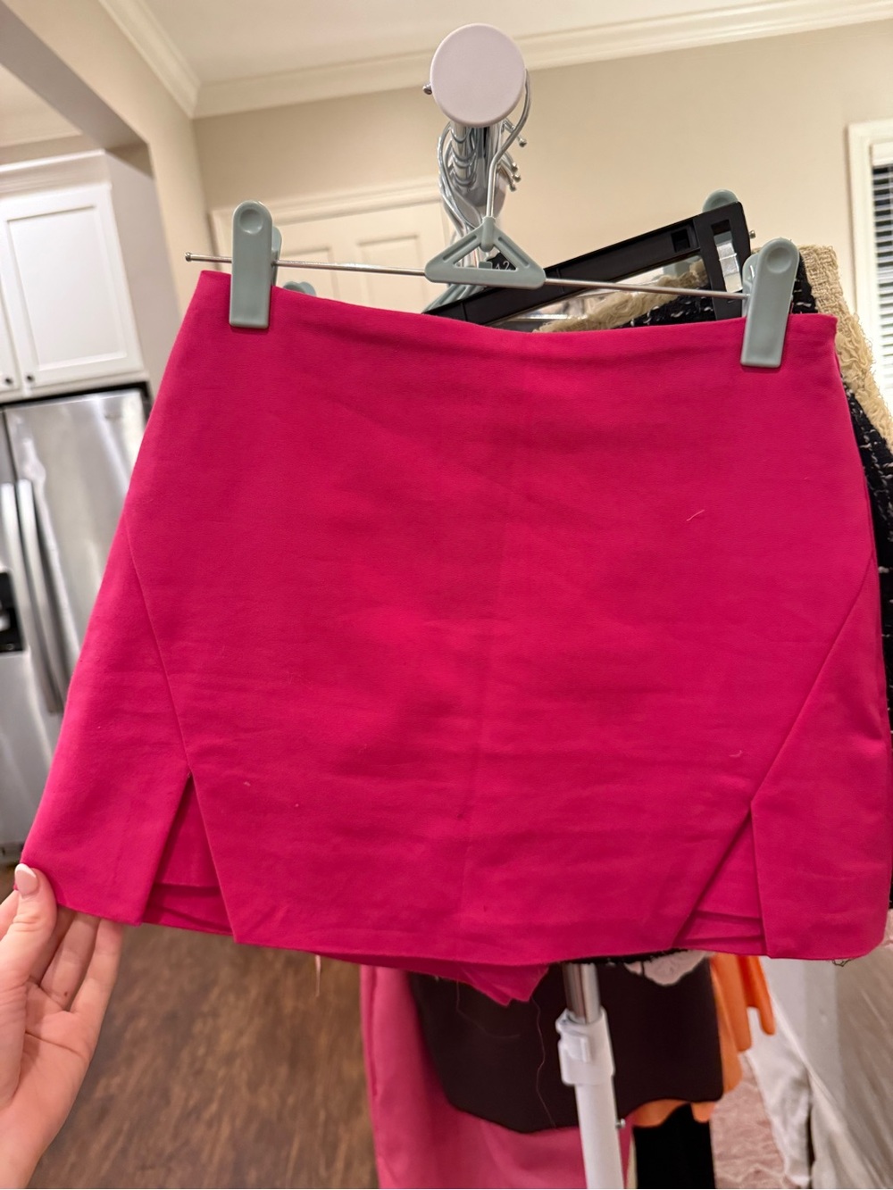 Endless Rose Hot Pink Mini Skort with Front Slits